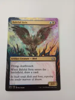Baleful Strix MTG Hand Painted extended art Planechase Anthologies - Image 1