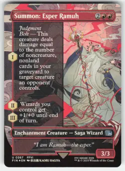 MTG - Summon: Esper Ramuh (Borderless) 367 FINAL FANTASY NM FOIL - Image 1