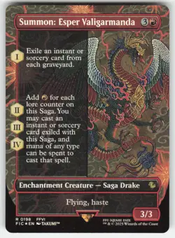 MTG - Summon: Esper Valigarmanda (Borderless) 198 Commander: FINAL FANTASY FOIL - Image 1