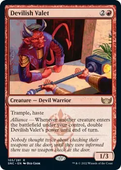Foil - Devilish Valet - 105 / NM / English MTG - Image 1