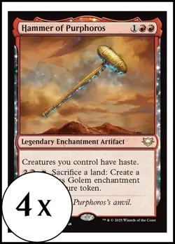 MTG - 4 x Hammer of Purphoros - Playset 4x x4 - Edge of Eternities - Image 1