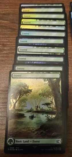 MTG Final Fantasy Full Art Foil Lands - Lot of 56 - Image 2