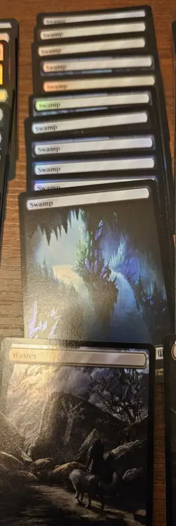 MTG Final Fantasy Full Art Foil Lands - Lot of 56 - Image 4