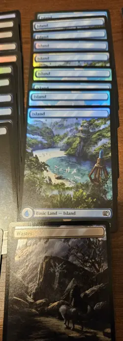 MTG Final Fantasy Full Art Foil Lands - Lot of 56 - Image 5
