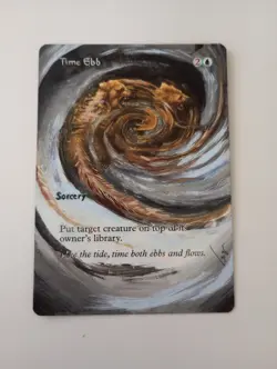 Time Ebb MTG Hand Painted altered extended art Starter 2000 expansion - Image 1