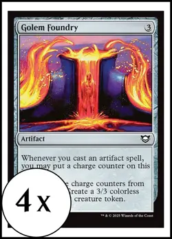 MTG - 4 x Golem Foundry - Playset 4x x4 - Edge of Eternities - Image 1