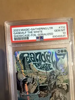 Gandalf the White Serialized 75/100 GEM MINT Lord of the Rings Rainbow MTG Magic - Image 3