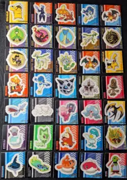 Set 35 Pikachu Lapras Pokemon Snack Sticker Card Vintage Nintendo Bandai Japan - Image 3