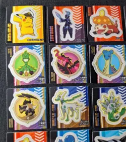 Set 35 Pikachu Lapras Pokemon Snack Sticker Card Vintage Nintendo Bandai Japan - Image 4