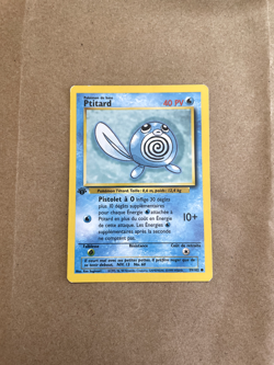 1st EDITION FRENCH Poliwag (Ptitard) Base Set 59/102 Regular 1999 Pokemon NM - Image 1