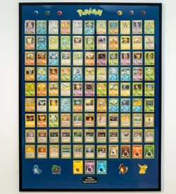 Hand Crafted Framed Pokemon Base Set 102/102 Full Collection (English) 36x48 - Image 1