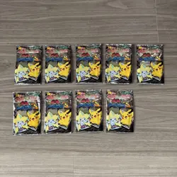 Pack 9 Pokemon Amada Hyper Sticker 3 Vintage Unused Nintendo Bandai Japan 2003 - Image 1