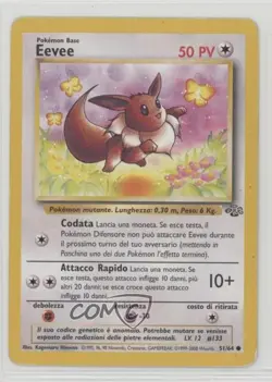 Eevee Italian Pokemon Jungle #51 1999 10cj - Image 1
