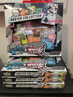 Pokemon Scarlet Violet SV10.5 Black Bolt White Flare Poster Collection (4 Pack) - Image 1