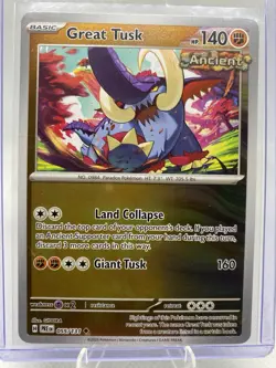 Great Tusk 055/131 Reverse Holo Pokemon TCG Prismatic Evolutions NM Condition - Image 1