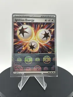 Ignition Energy 2025 Pokemon White Flare 086/086 Poke Ball Reverse Holo - Image 1
