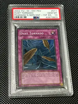 YUGIOH PSA 10 2002 Dust Tornado PSV-011 Super Rare 1st Edition *3803 - Image 1