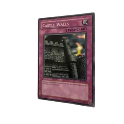 Yugioh CCG Collectable 1996 Konami Castle Walls Trap Card - Image 3