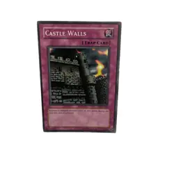 Yugioh CCG Collectable 1996 Konami Castle Walls Trap Card - Image 5