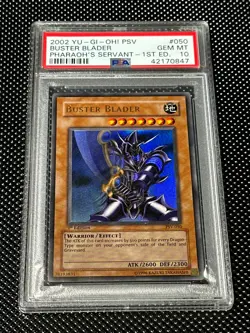 YUGIOH PSA 10 2002 Buster Blader PSV-050 Ultra Rare 1st Edition *0847 - Image 1
