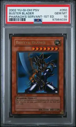 YUGIOH PSA 10 2002 Buster Blader PSV-050 Ultra Rare 1st Edition *0847 - Image 1