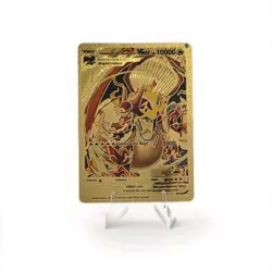 Pokemon Charizard Ash Bond Form Vmax 10000hp Gold Foil Fan Art Card - Image 1