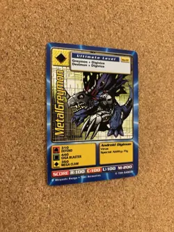 MetalGreymon Bo-01 First Edition Digimon Trading Card, Rare Bandai - Image 2