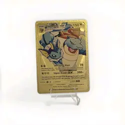 Pokemon Vaporeon GX 190hp With Blastoise Gold Foil Fan Art Card - Image 1