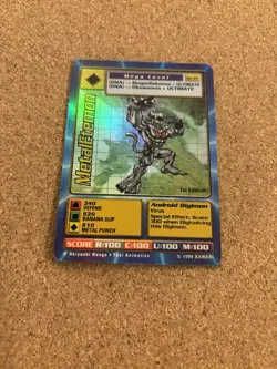 MetalEtemon Holographic Bo-27 First Edition Digimon Trading Card, Rare Bandai - Image 4