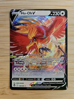 Ho-Oh V 140/195 Silver Tempest NM Ultra Rare Pokemon Card - Image 1