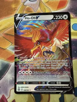 Ho-Oh V 140/195 Silver Tempest NM Ultra Rare Pokemon Card - Image 1
