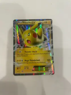 Pikachu EX - XY174 Pokemon Black Star Promo Holo Card - G-VG - Image 1