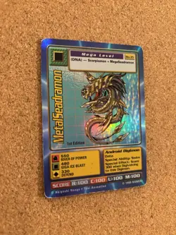 MetalSeadramon Holographic Bo-35 First Edition Digimon Trading Card, Rare Bandai - Image 3