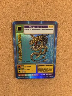 MetalSeadramon Holographic Bo-35 First Edition Digimon Trading Card, Rare Bandai - Image 5