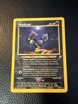 MURKROW 24/111 Neo Genesis Non Holo Rare Pokemon Card LP Lightly Played * - Image 1