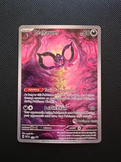Pecharunt SVP129 Black Star Promo Card Shrouded Fable Pokemon Center Stamped - Image 1