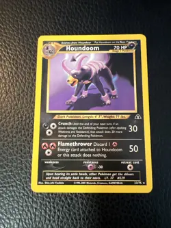 Houndoom - 23/75 - Pokemon Neo Discovery Unlimited Rare Card WOTC LP/NM * - Image 1
