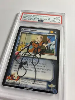 2001 Dragon Ball Z Score Krillin Card Signed By Voice Actor Sonny Strait PSA - Image 3