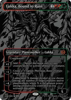 MTG English Lukka, Bound to Ruin (Oil Slick Raised Foil) NM Foil - Image 1