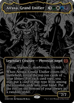 MTG English Atraxa, Grand Unifier (Oil Slick Raised Foil) NM Foil - Image 1