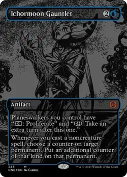 MTG English Ichormoon Gauntlet (Oil Slick Raised Foil) NM Foil - Image 1