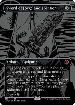 MTG English Sword of Forge and Frontier (Oil Slick Raised Foil) NM Foil - Image 1