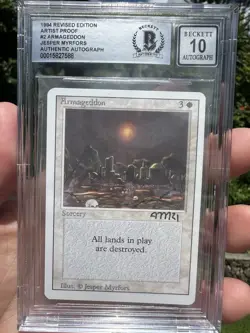 ARMAGEDDON, ARTIST PROOF, REVISED, 1994 MTG, JESPER MYRFORS, BAS 10 - Image 1