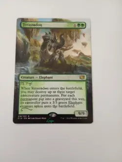 Terastodon MTG Hand painted alter extended art Commander 2014 - Image 1