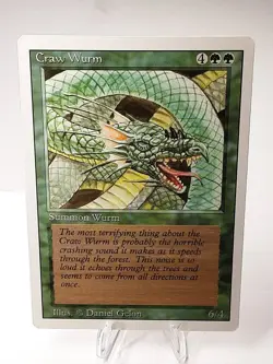 MTG - 3rd Edition - Revised - Craw Wurm - Common - MP/LP - Image 1