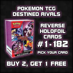 Pokemon TCG Destined Rivals Reverse Holo Cards - Buy 2, Get 1 Free - Image 1