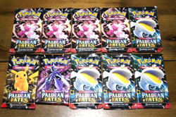 New & Sealed! Pokemon Scarlet & Violet Paldean Fates Booster Packs (Lot of 10) - Image 1