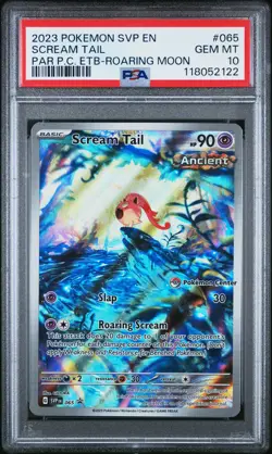 2023 POKEMON PARADOX RIFT POKEMON CENTER ETB PROMO SVP #065 SCREAM TAIL PSA 10 - Image 1