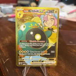 Pokemon TCG Journey Together Gold Card Hyper Rare Ionos Bellibolt EX 188/159 - Image 1