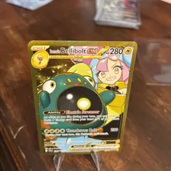 Pokemon TCG Journey Together Gold Card Hyper Rare Ionos Bellibolt EX 188/159 - Image 2
